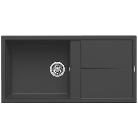 Lavello Elleci Incasso 1 vasca 100x50 Unico 480 Granitek Antracite LGU48059