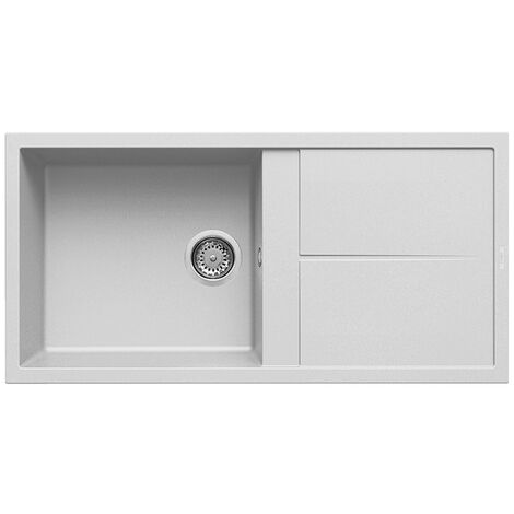 Lavello Elleci Incasso 1 vasca 100x50 Unico 480 Granitek Bianco LGU48068