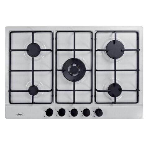 Piani cottura da incasso elleci Style 75 5 fuochi Granitek 68 Bianco PGSS75368CB