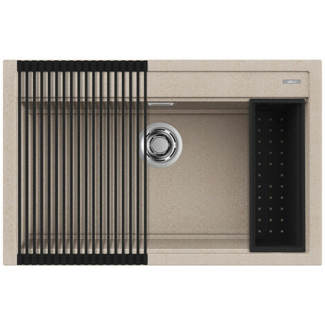 Lavello Elleci Incasso 1 vasca 79x51 Best 130 Bundle Granitek Avena LGB13051K2