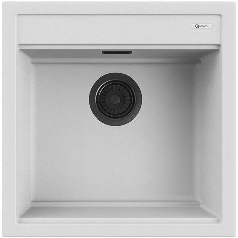 Lavello Quareco incasso 1 vasca 51×51 Prime 50 Granito Bianco QLP050BI