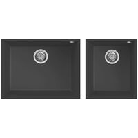 Lavello Elleci da incasso Quadra 210 Sottotop Granitek Antracite LGQ21059BSO