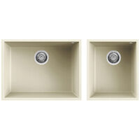 Lavello Elleci da incasso Quadra 210 Sottotop Granitek Bianco Antico LGQ21062BSO