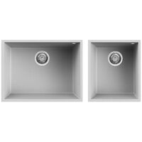 Lavello Elleci da incasso Quadra 210 Sottotop Metaltek Grigio Aluminium LMQ21079BSO