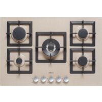 Piani cottura da incasso elleci Plano 75 TCC 5 fuochi Granitek 51 Avena PGSP75151CS