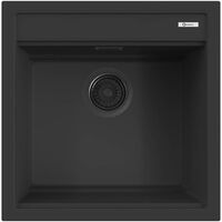 Lavello Quareco incasso 1 vasca 51×51 Prime 50 Granito Nero QLP050NE