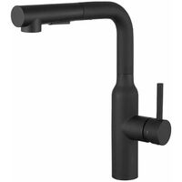 Rubinetto Miscelatore Cucina Quareco monocomando doccetta estraibile multigetto Nero Opaco QMPC03NE