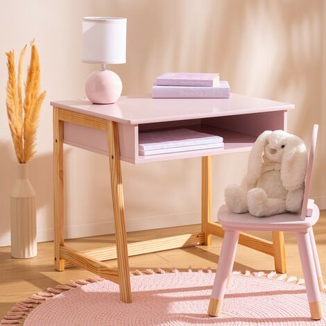 Bureau Pour Enfant Maternelle En Bois Rose Atmosphera For Kids