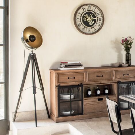 éclairage Salon Style Lampadaire Trépied Ebor Atmosphera - Bronze Et Bois - Hauteur 152 Cm - Style Industriel Lampe Sur Pied De Salon éclairage Salon Style Lampadaire Trépied Ebor Atmosphera - Bronze Et Bois - Hauteur 152 Cm - Style Industriel Lampe Sur Pied De Salon