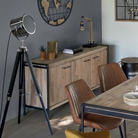 Lampadaire trépied Ebor H 152 Noire Atmosphera