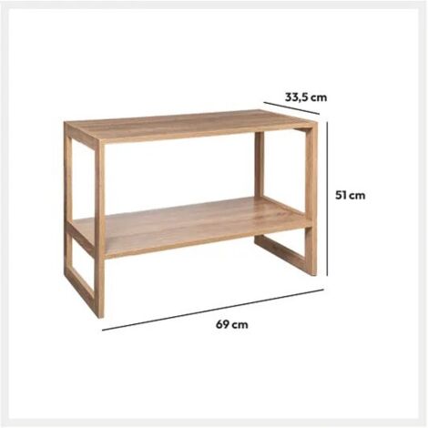Étagère basse 2 cases mix n modul bambou - 5five Étagère basse 2 cases mix n modul bambou - 5five