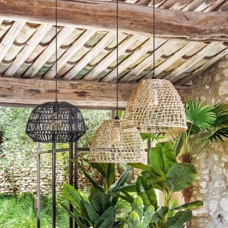Suspension cône Jada D35 jonc Beige Atmosphera