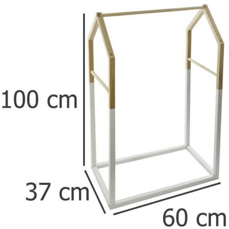 Penderie Enfant En Bois Forme Maison Blanc Atmosphera