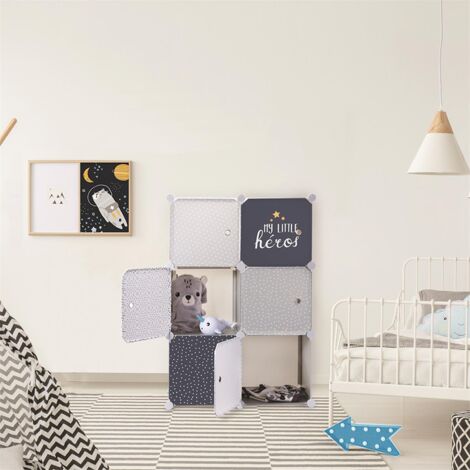 Rangement Armoire Modulable 6 Cubes Garçon Home Deco Kids