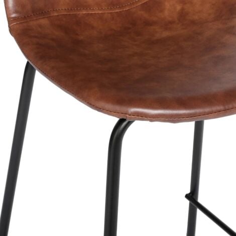 Lot de 2 Tabourets de bar Vintage Vladi Marron Atmosphera