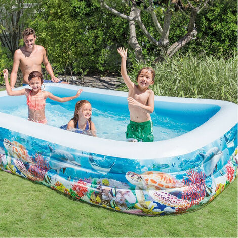 Rectangle couverture piscine Couverture pour jardin outdoor gonflable famille Piscines 
