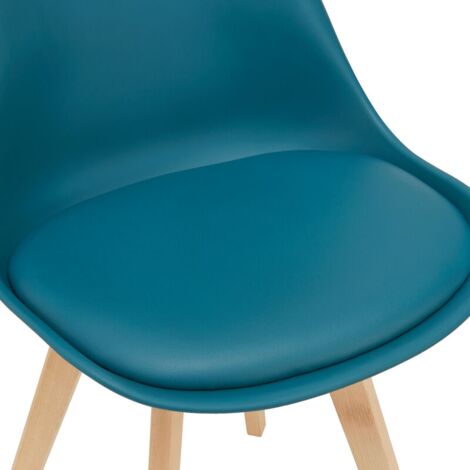 Chaise Diner Polypropylène Bleue Canard Baya Atmosphera