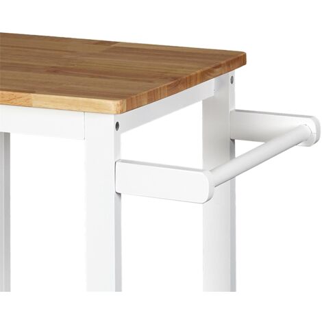Desserte A Roulettes 37x45x84 Blanc Home Deco Factory