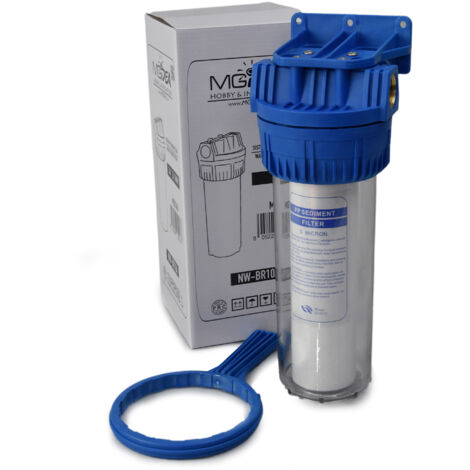 FILTRO ACQUA SISTEMA CARTUCCIA NW-BR10A FILTRAZIONE 1" 32.89MM SEDIMENTI DEPURAZIONE