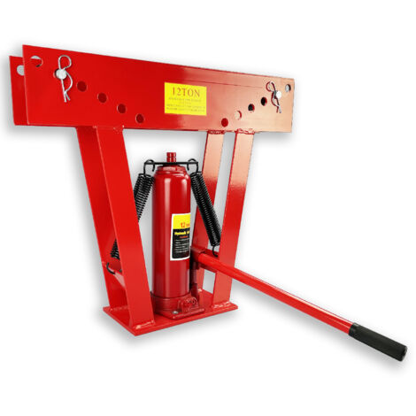 PIEGATUBI IDRAULICA 12T 6 MATRICI 43KG STRUTTURA MASSICCIA METALLO TUBI BARRE OFFICINA GARAGE UNIVERSALE