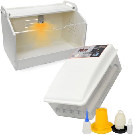 KIT INCUBATRICE 24 POSTI AUTOMATICA TECA CHIOCCIA ALLEVATRICE PULCINI LAMPADA RISCALDANTE SET SVEZZAMENTO