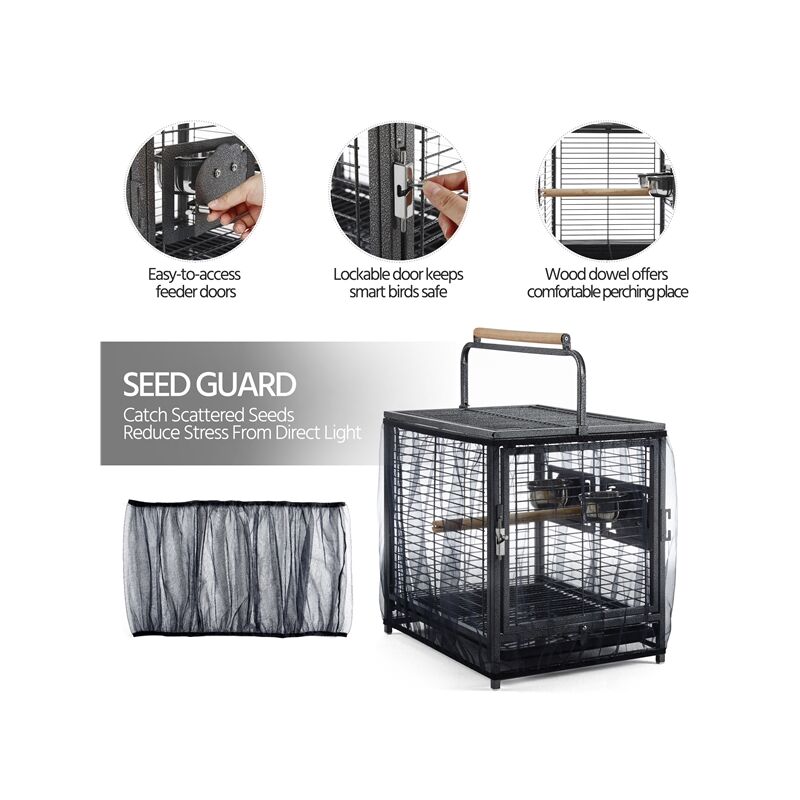 Sutowe Bird Cage Seed Catcher Adjustable Parrot Cage Skirt Mesh Pet Bird  Cage Skirt Guard Cage Accessories for Square Round Cage,White M -  Walmart.com