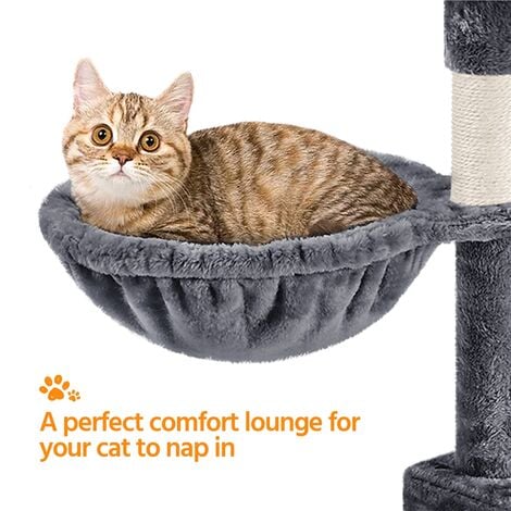 Yaheetech 76.5-inch Large Cat Tree, Cat Tower with 3 Condos, Dark Gray