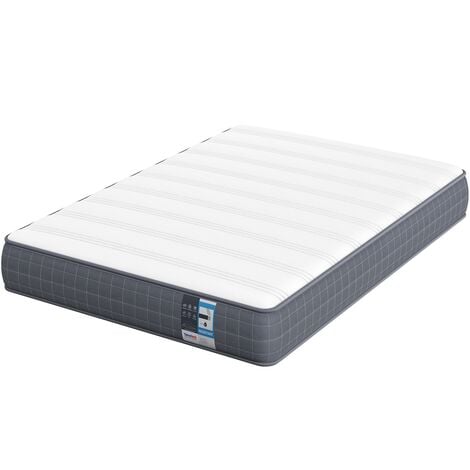 Yaheetech 4ft6 Double Bed Mattress Springs Mattress Medium Soft Mattress,19cm Height, Gray