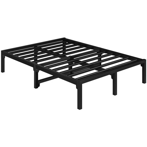 Yaheetech 5ft Metal Platform Bed Frame with Ultra-durable Steel Slat Support, Black