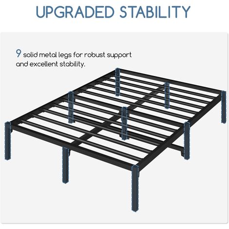 Yaheetech 5ft Metal Platform Bed Frame with Ultra-durable Steel Slat Support, Black