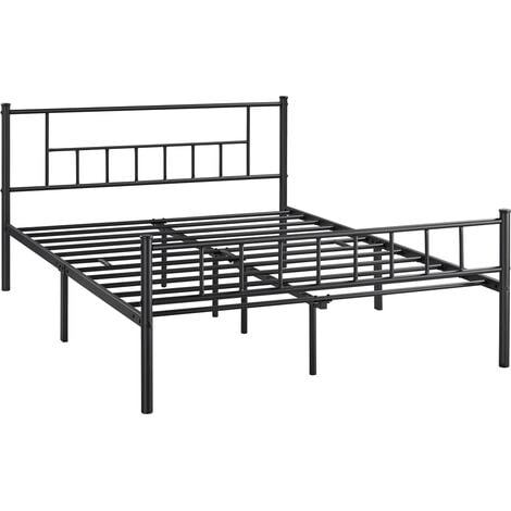 Yaheetech Ft Double Basic Metal Bed Frame With Headboard And