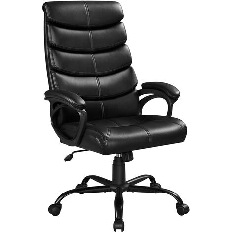 Stratford black faux online leather executive office chair