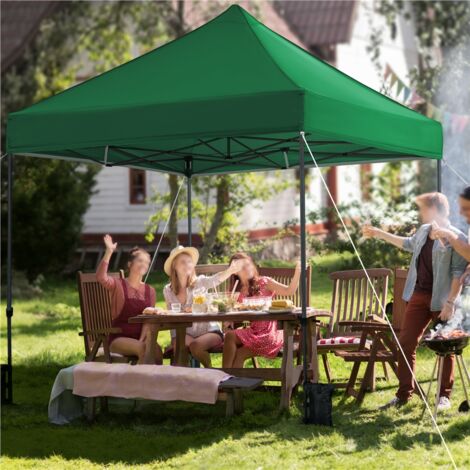 Yaheetech 3M x 3M Pop Up Canopy Tent Commercial Instant Heavy Duty Canopy, Dark Green