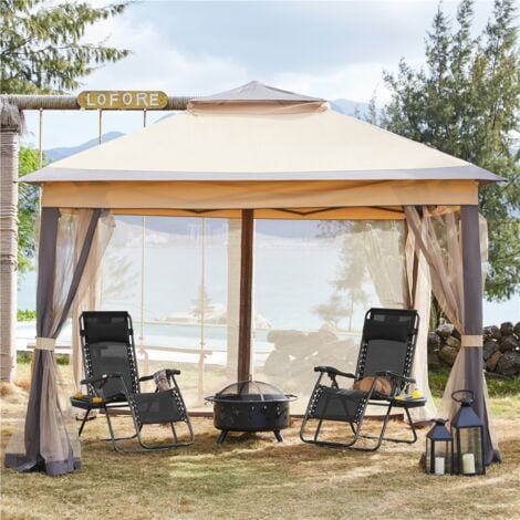 Yaheetech 2pcs Outdoor Zero Gravity Chair Patio Lounge Camping Chair, Black