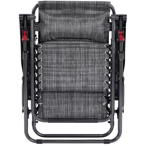 Yaheetech 2pcs Outdoor Zero Gravity Chair Patio Lounge Camping Chair, Gray