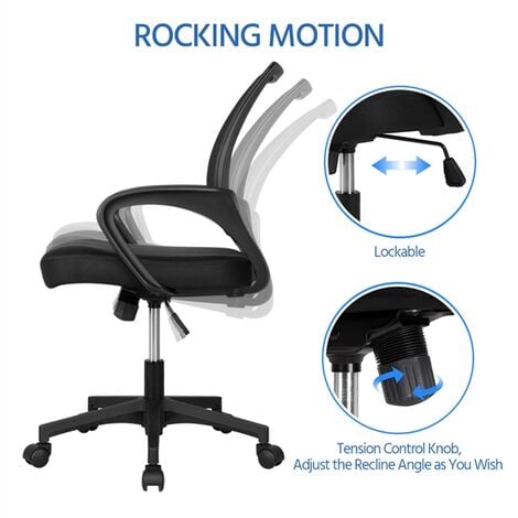 Yaheetech Ergonomic Office Chair Mesh Chair, Black