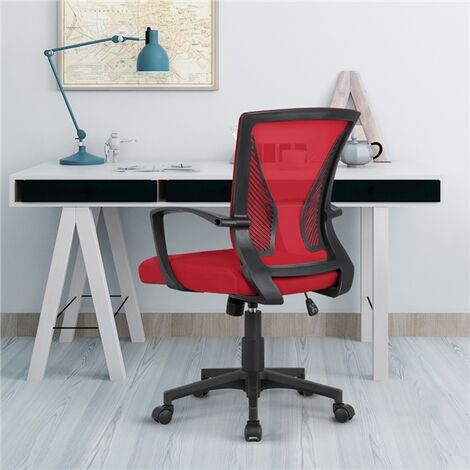 Yaheetech Adjustable Office Chair Ergonomic Mesh Swivel Computer Comfy  Desk/Executive Work Chair with Arms and Height Adjustable for Students  Study