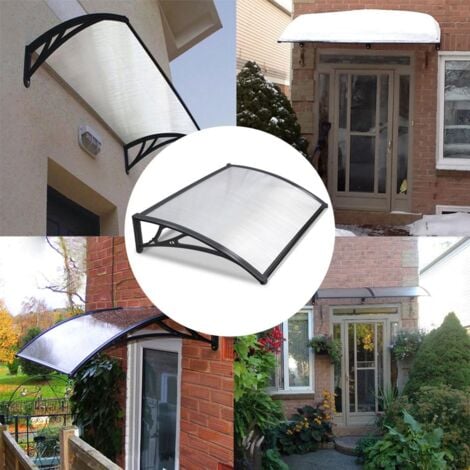 Yaheetech 120cm Door Canopy Door Awning Shelter - Black