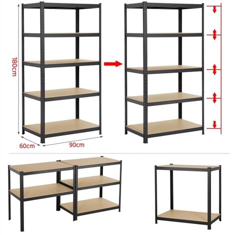 G-Rack 71 H x 47 L x 24 W Garage Storage Shelving Unit - Metal Shelf -  Built to Last Storage - Heavy Duty 5 Tier Storage Shelf - Blue Shelving  Unit