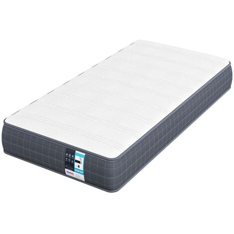 Yaheetech 3FT Single Bed Mattress Springs Mattress Medium Soft Mattress,19cm Height, Gray