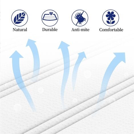 Yaheetech 3FT Single Bed Mattress Springs Mattress Medium Soft Mattress,19cm Height, Gray