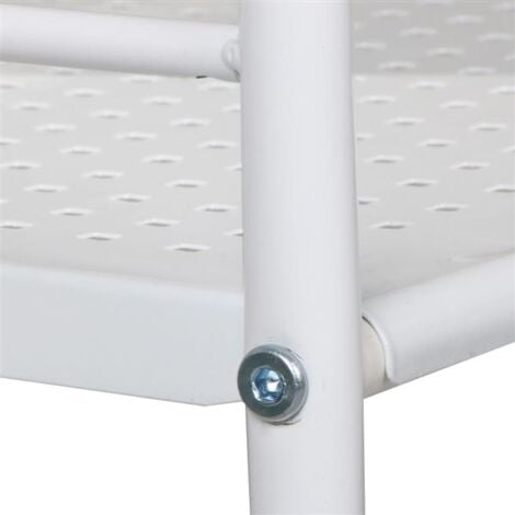 Yaheetech 4-Shelf Salon Trolley Cart, White