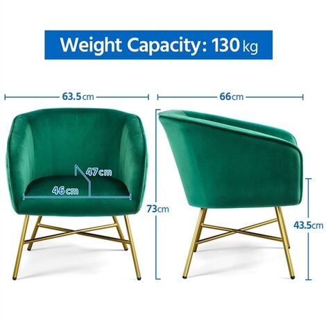 Yaheetech Modern Accent Chair Barrel Chair Occasional Chair, Green