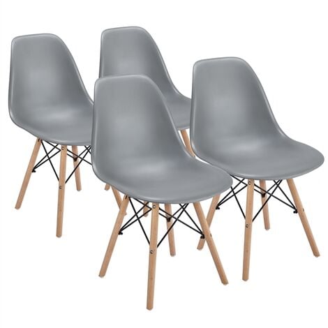 Set Of 4 Modern Dining Chairs, Plastic Dining Chairs Set Of 4
