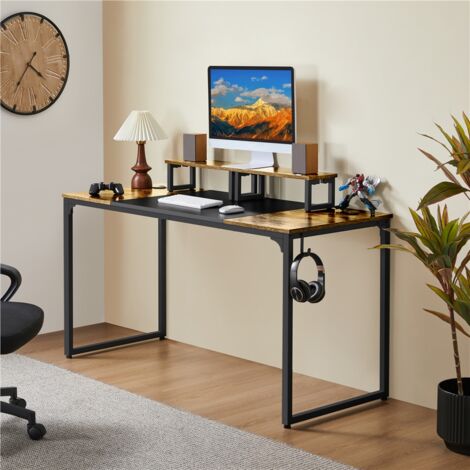 Yaheetech Computer Desk Home Office Table Wooden Desk Study Desk Simple PC Table Workstation