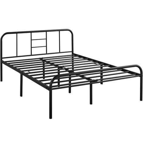Yaheetech 4ft6 Double Metal Bed Frame Iron Bed Foundation，Black