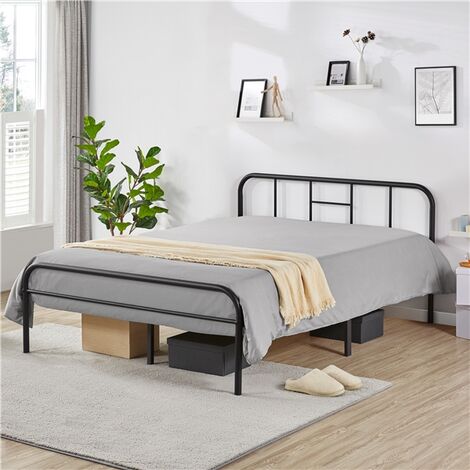 Yaheetech 4ft6 Double Metal Bed Frame Iron Bed Foundation，Black