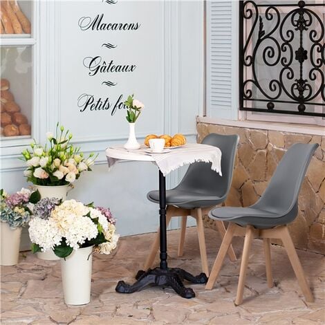 Yaheetech 4PCS Dining Chairs for Dining Room/Living Room, Dark Gray