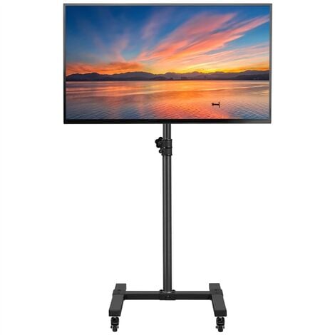 Mobile TV Stand on Wheels for 13-42 inch Screens, Rolling TV Cart, Height Adjustable Floor TV Stand up to 20kg, Max.VESA 200x200mm