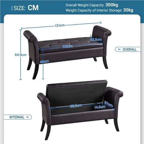 52 High Back Bench Seat with Storage Console